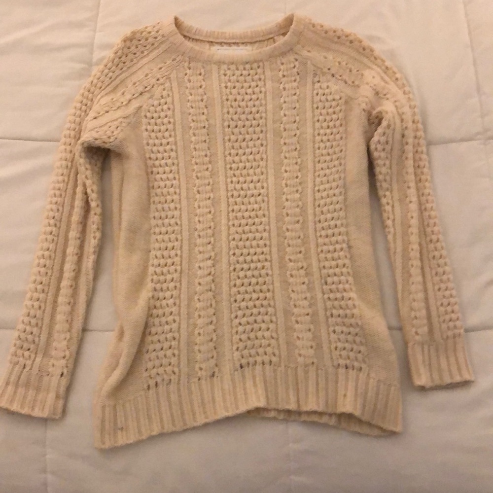 Cable knit cream sweater